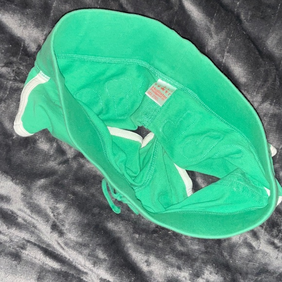 Y2K Vintage Hollister Green Micro Sweat Shorts with Multicolor Stripe XS - Picture 7 of 10